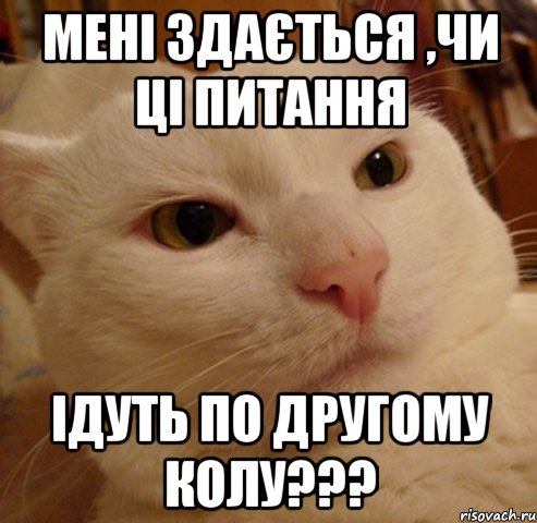 мені здається ,чи ці питання ідуть по другому колу???