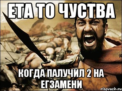 ета то чуства когда палучил 2 на егзамени, Мем Это Спарта