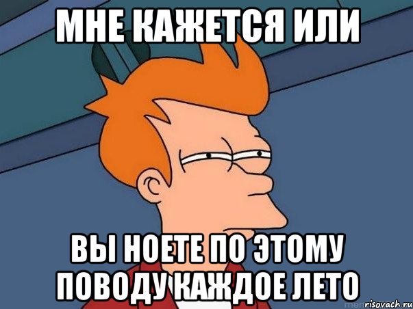 мне кажется или вы ноете по этому поводу каждое лето, Мем  Фрай (мне кажется или)