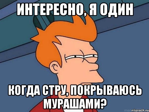 интересно, я один когда стру, покрываюсь мурашами?, Мем  Фрай (мне кажется или)