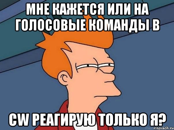 мне кажется или на голосовые команды в cw реагирую только я?, Мем  Фрай (мне кажется или)