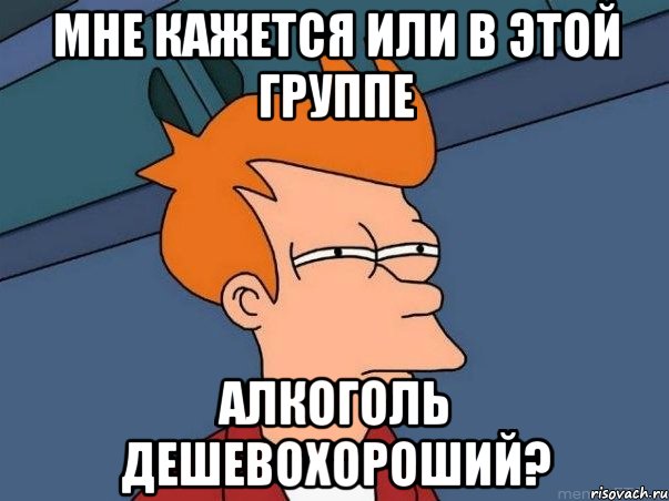 мне кажется или в этой группе алкоголь дешевохороший?, Мем  Фрай (мне кажется или)