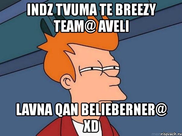 indz tvuma te breezy team@ aveli lavna qan belieberner@ xd, Мем  Фрай (мне кажется или)