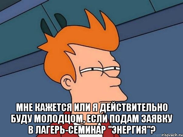  мне кажется или я действительно буду молодцом, если подам заявку в лагерь-семинар "энергия"?, Мем  Фрай (мне кажется или)