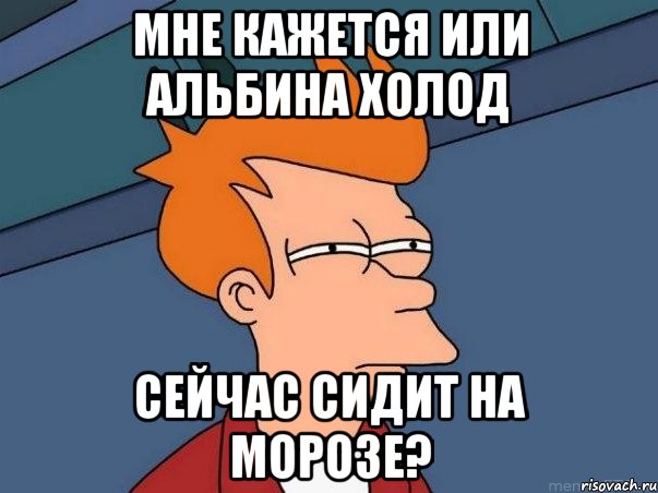 мне кажется или альбина холод сейчас сидит на морозе?, Мем  Фрай (мне кажется или)