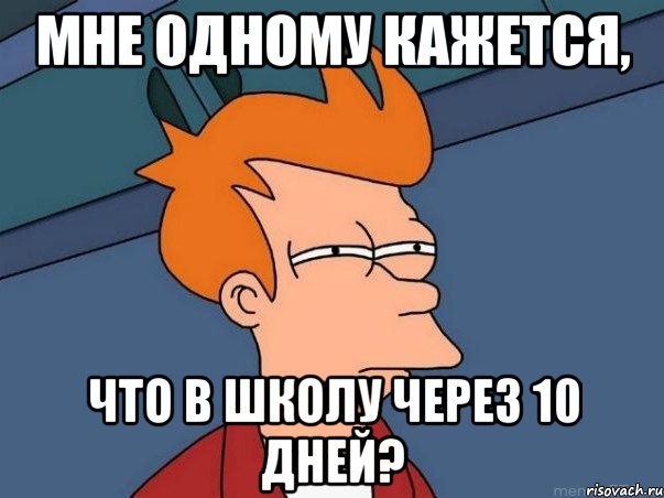 мне одному кажется, что в школу через 10 дней?, Мем  Фрай (мне кажется или)