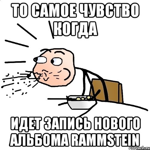 то самое чувство когда идет запись нового альбома rammstein