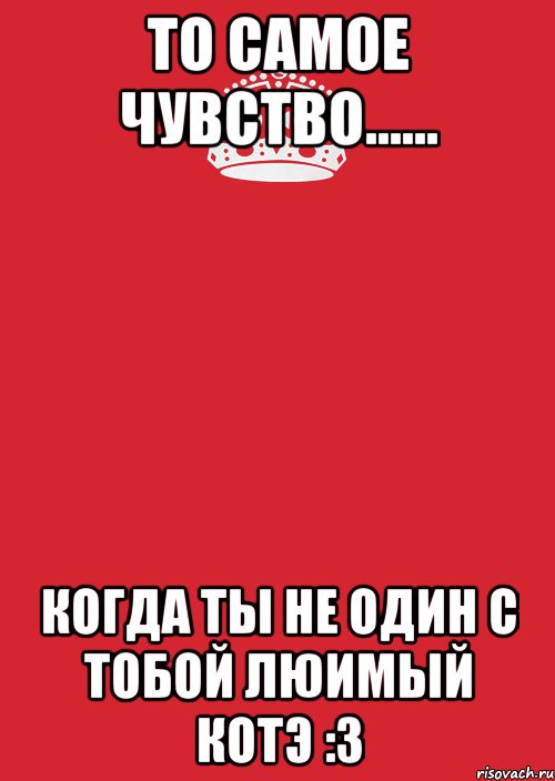 то самое чувство...... когда ты не один с тобой люимый котэ :3, Комикс Keep Calm 3