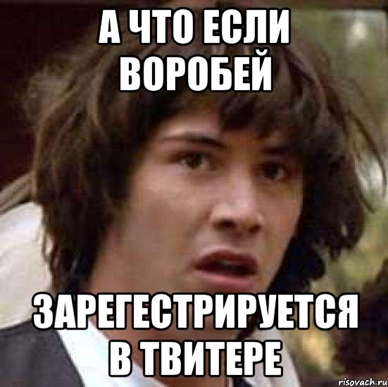 а что если воробей зарегестрируется в твитере, Мем А что если (Киану Ривз)