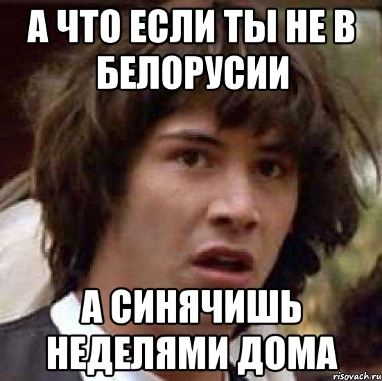 а что если ты не в белорусии а синячишь неделями дома, Мем А что если (Киану Ривз)