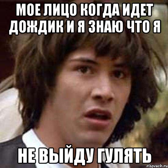 мое лицо когда идет дождик и я знаю что я не выйду гулять, Мем А что если (Киану Ривз)