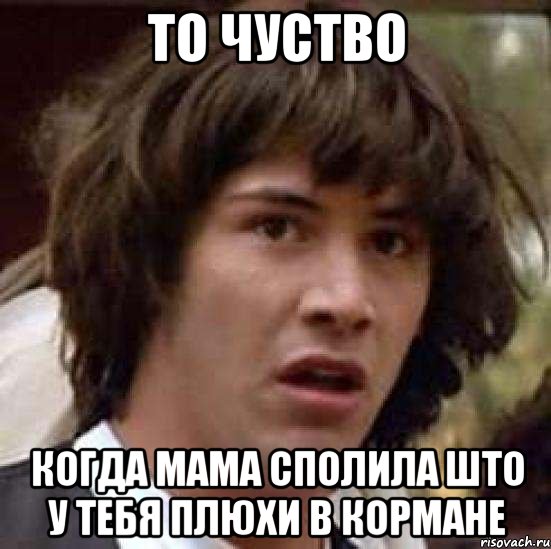 то чуство когда мама сполила што у тебя плюхи в кормане, Мем А что если (Киану Ривз)