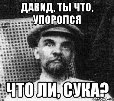 давид, ты что, упоролся что ли, сука?, Мем   Ленин удивлен