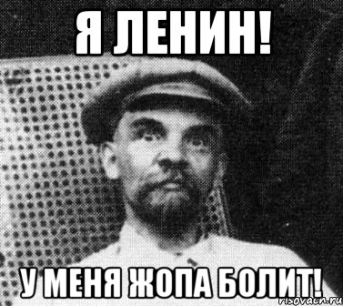 я ленин! у меня жопа болит!, Мем   Ленин удивлен