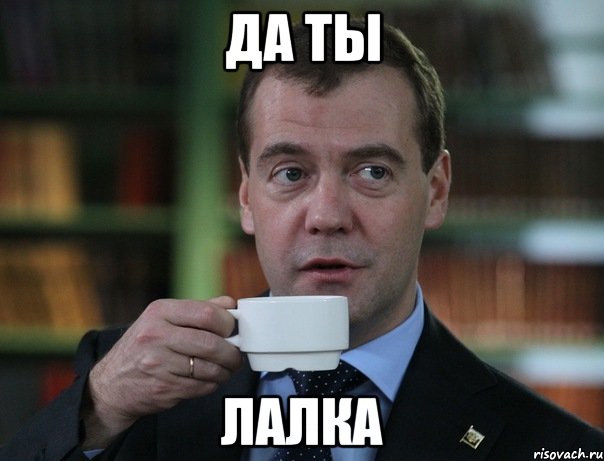 да ты лалка, Мем Медведев спок бро