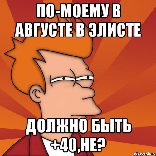 по-моему в августе в элисте должно быть +40,не?, Мем Мне кажется или (Фрай Футурама)