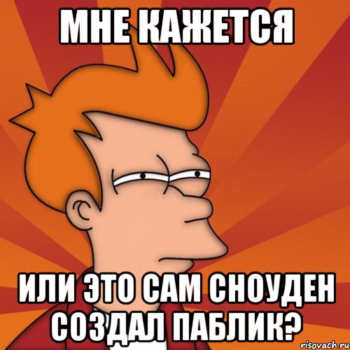 мне кажется или это сам сноуден создал паблик?, Мем Мне кажется или (Фрай Футурама)