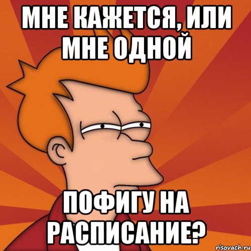 мне кажется, или мне одной пофигу на расписание?, Мем Мне кажется или (Фрай Футурама)