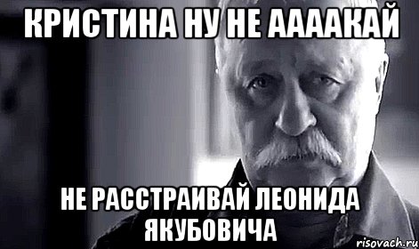 кристина ну не аааакай не расстраивай леонида якубовича, Мем Не огорчай Леонида Аркадьевича