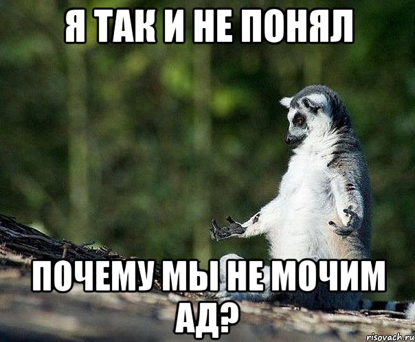 я так и не понял почему мы не мочим ад?