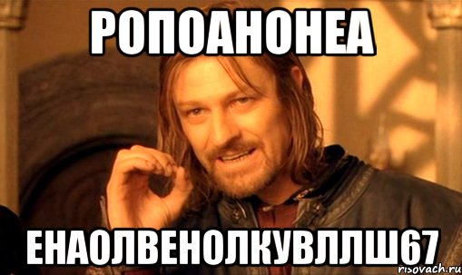 ропоанонеа енаолвенолкувллш67, Мем Нельзя просто так взять и (Боромир мем)