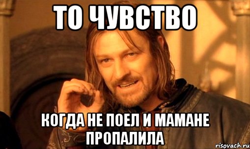 то чувство когда не поел и мамане пропалила, Мем Нельзя просто так взять и (Боромир мем)