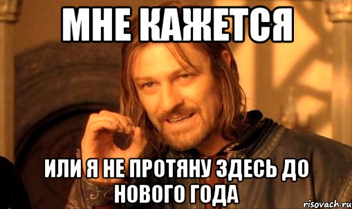 мне кажется или я не протяну здесь до нового года, Мем Нельзя просто так взять и (Боромир мем)