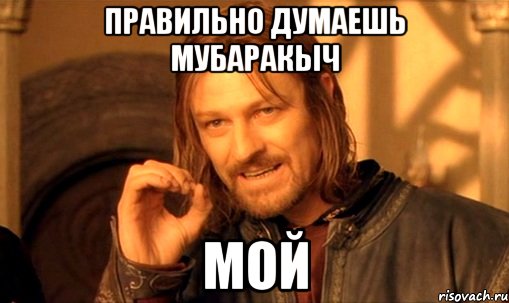 правильно думаешь мубаракыч мой, Мем Нельзя просто так взять и (Боромир мем)