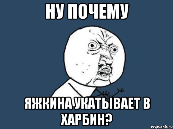 ну почему яжкина укатывает в харбин?, Мем Ну почему