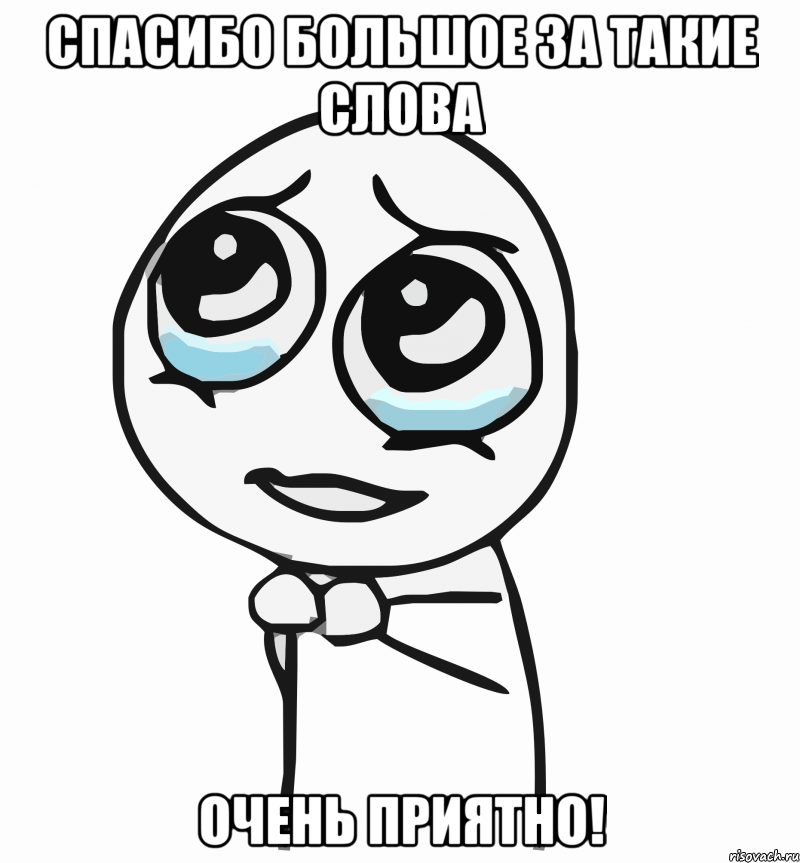 спасибо большое за такие слова очень приятно!, Мем  ну пожалуйста (please)