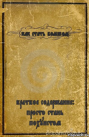 как стать бомжом краткое содержание: просто стань похуистом, Комикс обложка книги