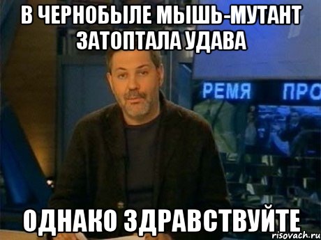 в чернобыле мышь-мутант затоптала удава однако здравствуйте, Мем Однако Здравствуйте