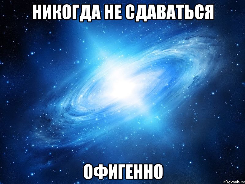 никогда не сдаваться офигенно