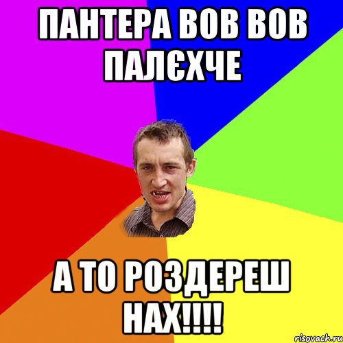 пантера вов вов палєхче а то роздереш нах!!!, Мем Чоткий паца