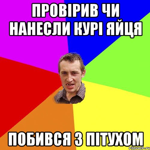 провірив чи нанесли курі яйця побився з пітухом, Мем Чоткий паца