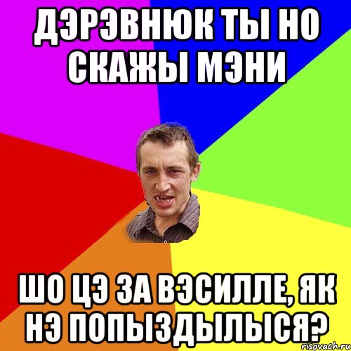 дэрэвнюк ты но скажы мэни шо цэ за вэсилле, як нэ попыздылыся?, Мем Чоткий паца