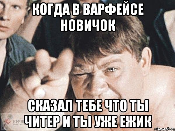 когда в варфейсе новичок сказал тебе что ты читер и ты уже ежик, Мем пасть порву