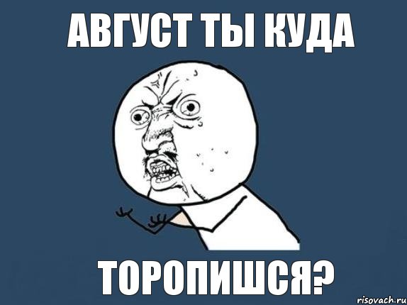 Август ты куда торопишся?, Мем  почему мем