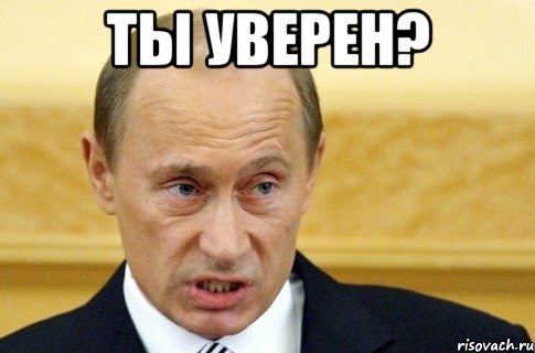 ты уверен? , Мем путин