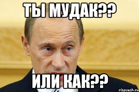 ты мудак?? или как??, Мем путин