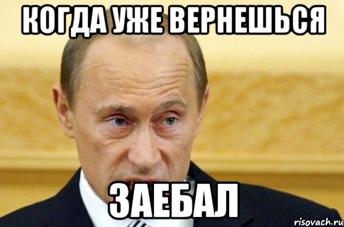 когда уже вернешься заебал, Мем путин