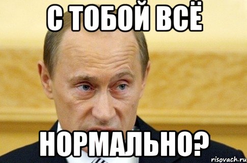 с тобой всё нормально?, Мем путин