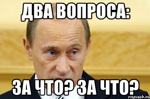 два вопроса: за что? за что?, Мем путин