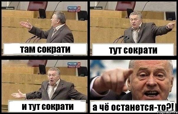 там сократи тут сократи и тут сократи а чё останется-то?!, Комикс с Жириновским