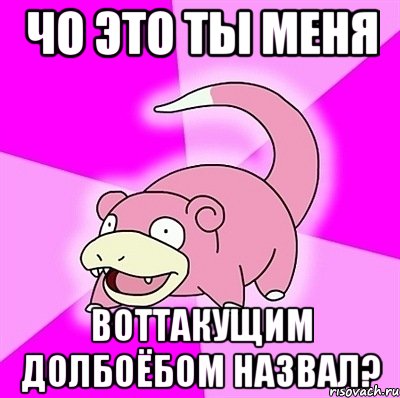 чо это ты меня воттакущим долбоёбом назвал?, Мем слоупок