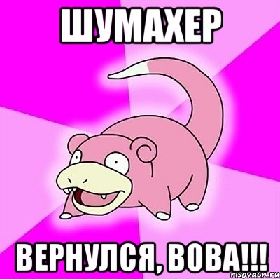 шумахер вернулся, вова!!!, Мем слоупок