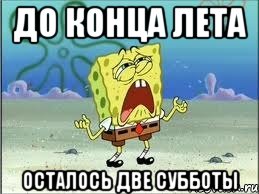 до конца лета осталось две субботы, Мем Спанч Боб плачет