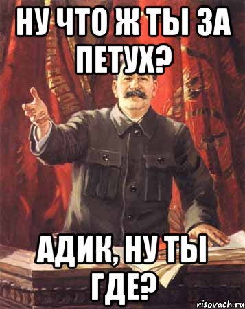 ну что ж ты за петух? адик, ну ты где?, Мем  сталин цветной