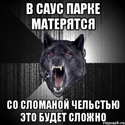 в саус парке матерятся со сломаной чельстью это будет сложно, Мем Сумасшедший волк