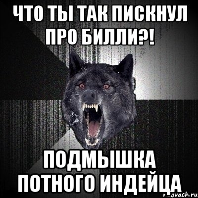 что ты так пискнул про билли?! подмышка потного индейца, Мем Сумасшедший волк